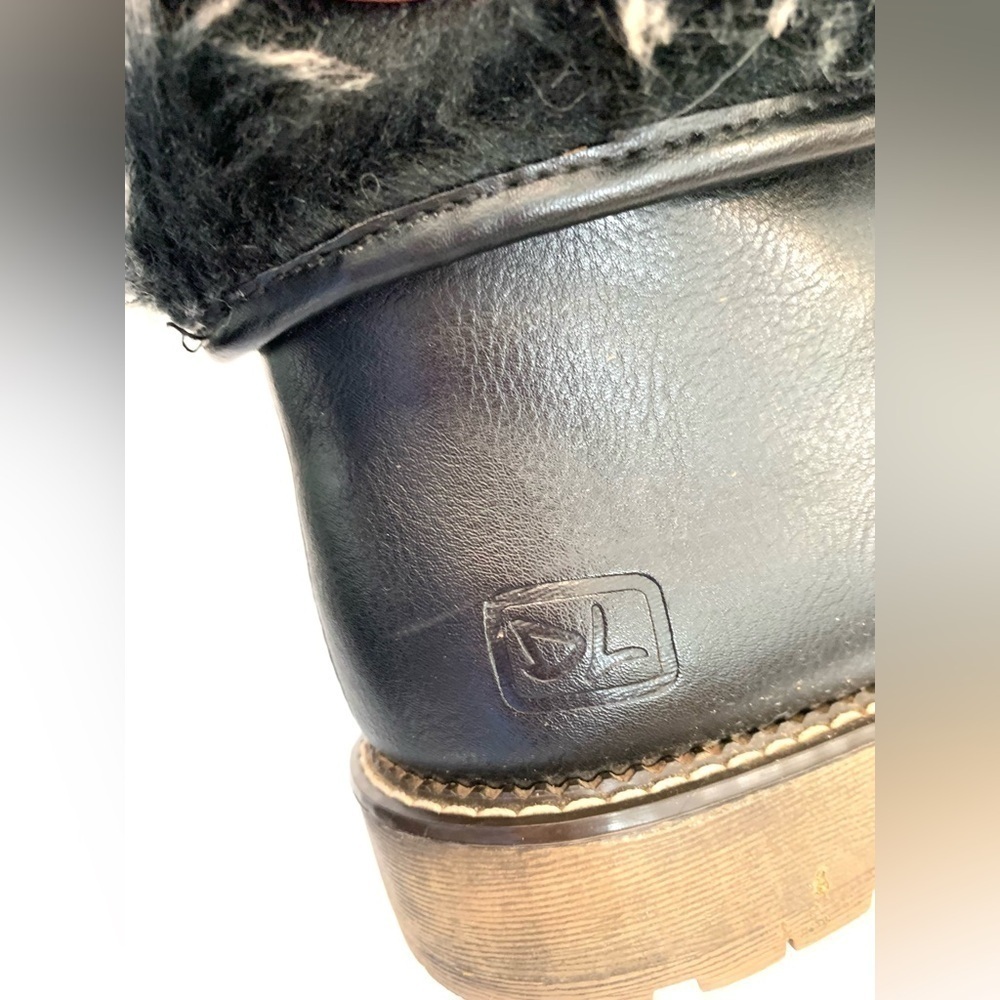 Dirty Laundry Faux Black Leather & Fur Right Time Combat Boots - Women's Sz 8.5 - Picture 9 of 13